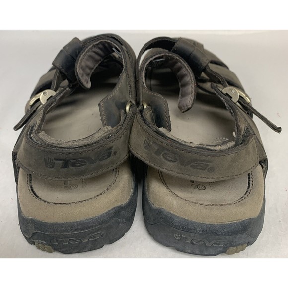 Teva Sandals Men's 11 Camden Hiking Multi Sports Fisherman Brown Leather - Picture 4 of 6